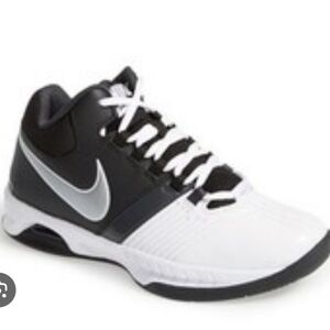 Nike Air Visi Pro V Black & White Womens High-Top Sneakers, Size 8, Basketball